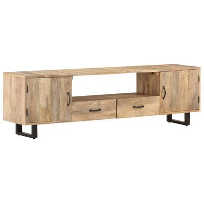 vidaXL Mueble para la TV de madera maciza de mango 160x30x45 cm