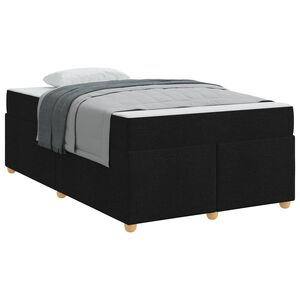 vidaXL Estructura de cama con colch&oacute;n Negro 120 x 200 cm tela