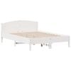 vidaXL Estructura de cama sin colch&oacute;n madera de pino blanca 140x200 cm