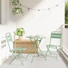 vidaXL Silla Plegable para Jardín 2 pcs Verde 55 x 56.5 x 91cm Acero