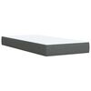 vidaXL Cama box spring con colch&oacute;n tela gris oscuro 90x200 cm