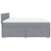 vidaXL Cama box spring con colch&oacute;n tela gris claro 180x200 cm