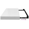 vidaXL Estante flotante de pared 4 uds MDF blanco brillo 60x23,5x3,8cm