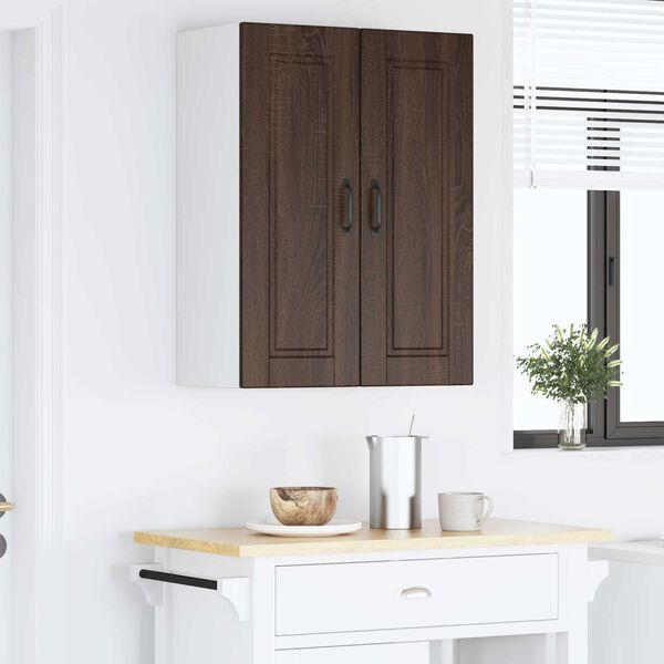 vidaXL Mueble de Cocina con estante 2 pcs Roble Marr&oacute;n 30 x 31 x 80 cm