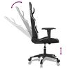 vidaXL Silla gaming de masaje cuero sint&eacute;tico negro y blanco