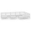 vidaXL Juego de muebles de jard&iacute;n 10 piezas madera maciza pino blanco