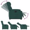 vidaXL Sill&oacute;n el&eacute;ctrico reclinable elevable de tela verde oscuro