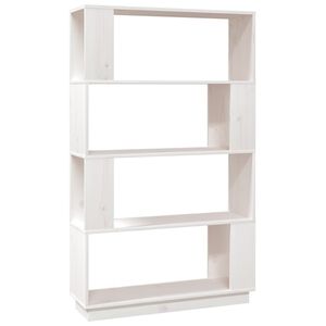 vidaXL Estanter&iacute;a/divisor de espacios madera pino blanco 80x25x132 cm