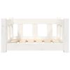 vidaXL Cama para perros madera maciza de pino blanca 55,5x45,5x28 cm