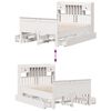 vidaXL Cama con estantería sin colchón madera maciza blanca 135x190 cm