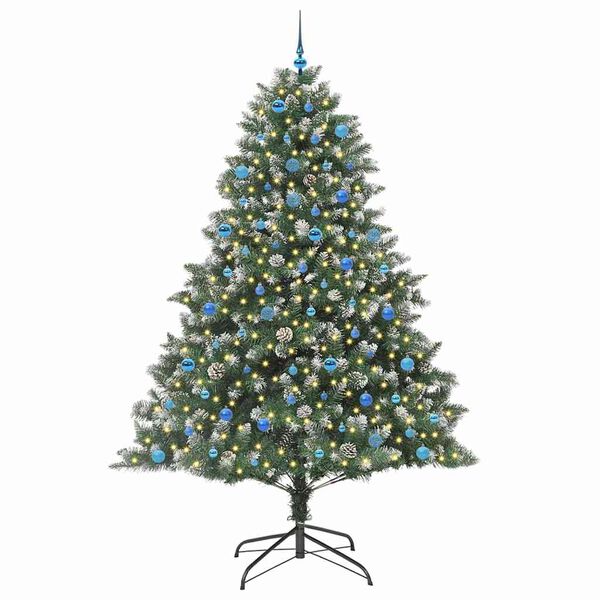 vidaXL &Aacute;rbol de Navidad artificial Verde 240 cm PVC, Pl&aacute;stico y Acero