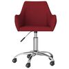 vidaXL Sillas de comedor giratorias 6 unidades tela rojo tinto
