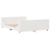 vidaXL Estructura de cama sin colch&oacute;n madera de pino blanco 135x190 cm