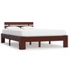 vidaXL Estructura cama sin colch&oacute;n madera pino marr&oacute;n oscuro 120x200cm