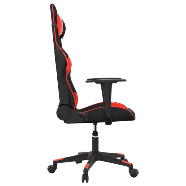 vidaXL Silla gaming cuero sint&eacute;tico negro y rojo