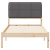 vidaXL Estructura de Cama con Cabecera Tapizada Gris oscuro