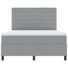 vidaXL Cama tipo Box Spring con colch&oacute;n Gris claro 160 x 200 cm tela