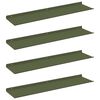 vidaXL Estante flotante 4 pcs Verde Oliva 80 x 18 x 2,5 cm Acero