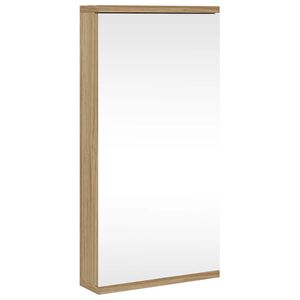 vidaXL Mueble de ba&ntilde;o de esquina con espejo roble 30x24x60 cm