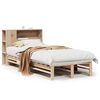 vidaXL Cama con estanter&iacute;a sin colch&oacute;n madera maciza 90x190 cm