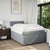 vidaXL Cama box spring con colch&oacute;n tela gris claro 120x190 cm
