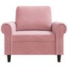 vidaXL Sill&oacute;n de terciopelo rosa 60 cm