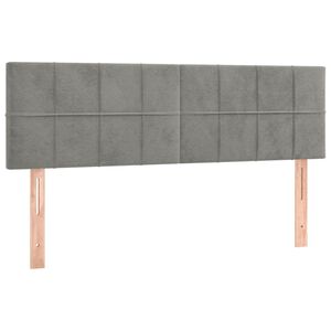 vidaXL Cabeceros terciopelo gris claro 144x5x78/88 cm