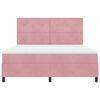 vidaXL Cama Box Spring LED con colch&oacute;n Rosa 180 x 200 cm tela