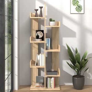 vidaXL Estanter&iacute;a de madera de ingenier&iacute;a roble Sonoma 48x25,5x140 cm