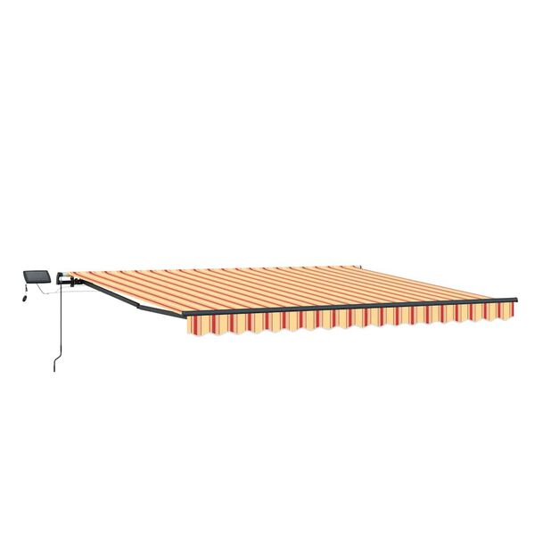 vidaXL Toldo Retráctil Manual amarillo y naranja 450 x 300 cm tela