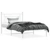 vidaXL Estructura cama sin colch&oacute;n con cabecero metal blanco 107x203cm