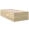 vidaXL Estructura de cama madera de ingenier&iacute;a roble Sonoma 100x200 cm