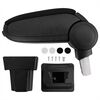 vidaXL Reposabrazos para coche ABS negro 11,5x32x(30-50) cm