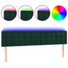 vidaXL Cabecero con LED de terciopelo verde oscuro 180x5x78/88 cm