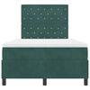 vidaXL Cama tipo Box Spring con colch&oacute;n Verde oscuro 120 x 190 cm tela