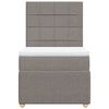 vidaXL Cama box spring con colch&oacute;n tela gris taupe 80x200 cm