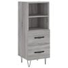 vidaXL Aparador madera de ingenier&iacute;a gris Sonoma 34,5x34x90 cm