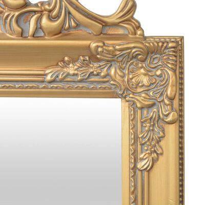 vidaXL Espejo de pie estilo barroco dorado 160x40 cm