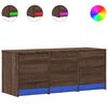 vidaXL Mueble de TV LED madera ingenier&iacute;a marr&oacute;n roble 97x34x40 cm