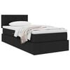 vidaXL Cama con almacenamiento y colch&oacute;n con colch&oacute;n Negro 90 x 200 cm