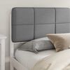vidaXL Estructura de Cama con Cabecera Tapizada Gris Claro