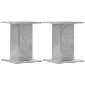 vidaXL Soportes altavoces 2 uds madera gris hormig&oacute;n 30x30x40 cm