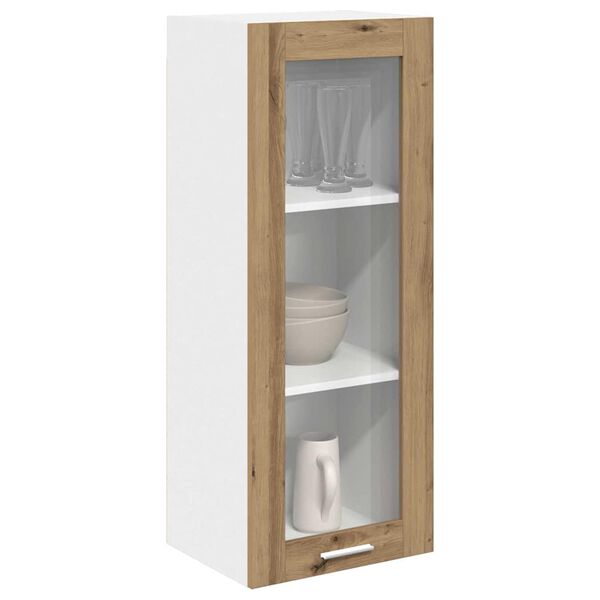 vidaXL Mueble colgante con puerta Roble artesanal 40 x 31 x 100 cm