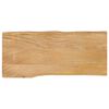 vidaXL Tablero de mesa borde natural madera maciza mango 80x40x3,8 cm