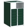 vidaXL Cobertizo de contenedor de basura acero verde 72x81x115 cm