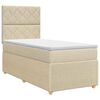 vidaXL Cama box spring con colch&oacute;n con cabecera Azul 100 x 200 cm Tela