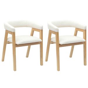 vidaXL Sillas de comedor 2 pcs Natural 54 x 57 x 73 cm
