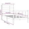 vidaXL Estructura de cama sin colchón madera maciza de pino 90x200 cm