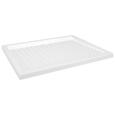 vidaXL Plato de ducha con puntos ABS blanco 80x100x4 cm