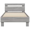 vidaXL Cama con cabecero madera de ingenier&iacute;a gris Sonoma 90x200 cm
